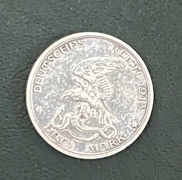 Toutes les monnaies: 3 Mark 1913 Silbermünze – D'occasion à Ennetbürgen par Peter12345