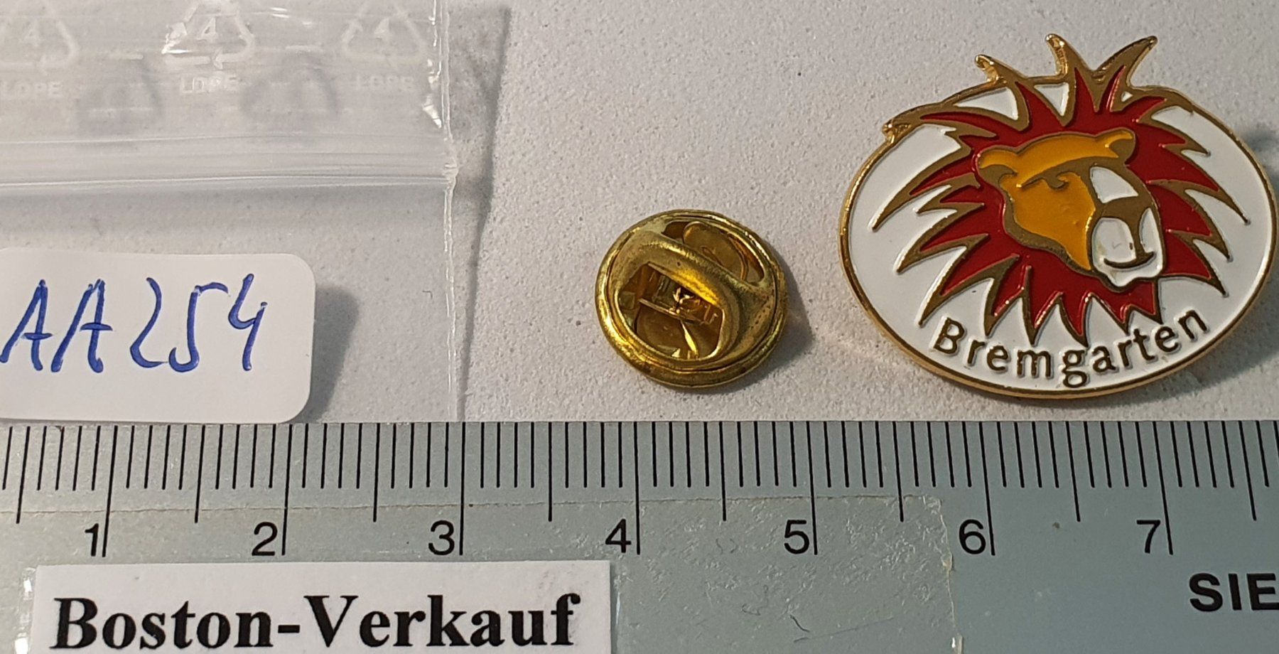 Placchette & Badge: AA254 - Pin Bremgarten Löwe – Usato da Reinach BL venduto da Boston-Verkauf 1