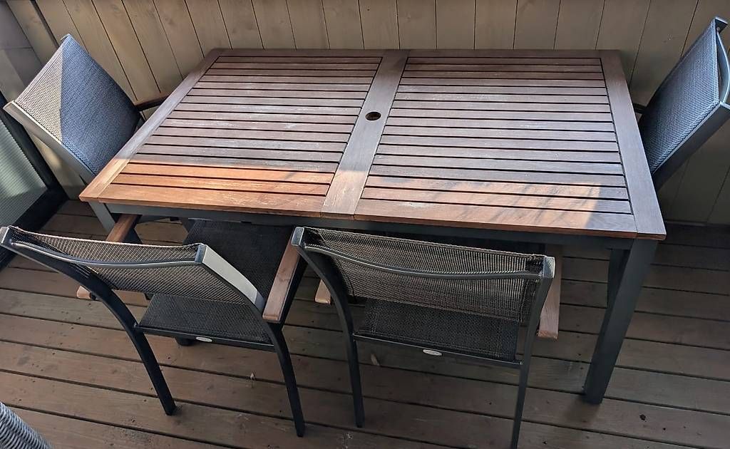 Set di tavolo e panche: Gartenmöbel-Set (Tisch + 4 Stühle) – Usato da Felben-Wellhausen venduto da dim_n9cj 1