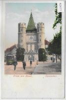 Gruss aus Basel - Spalenthor - Litho