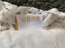 Romantische Babydecke Spitze Baumwolle Shabby Chic Vintag...