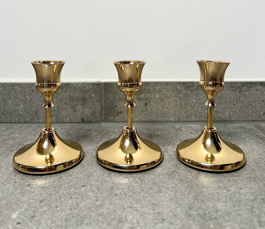 Kerzenständer: 3 piece decorative rose gold candlesticks - New! – Neu und originalverpackt aus Cama von UnleashdByAna 3