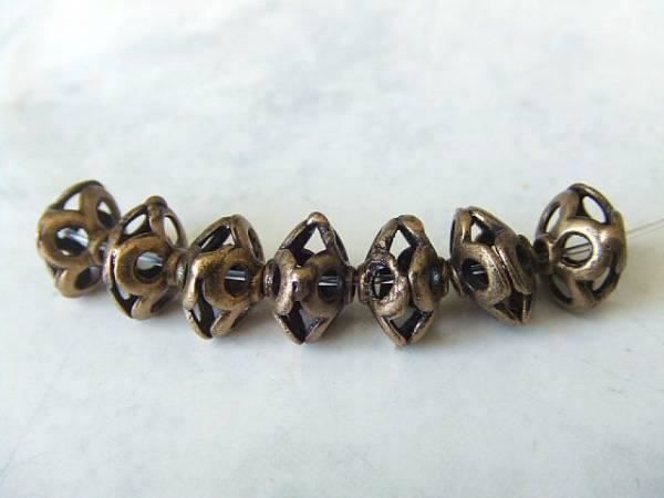 Perlen (unechte): Blumenperlen offen bronze 10mm  2 Stück – Neu (gemäss Beschreibung) aus Alpnachstad von perlengaby 1