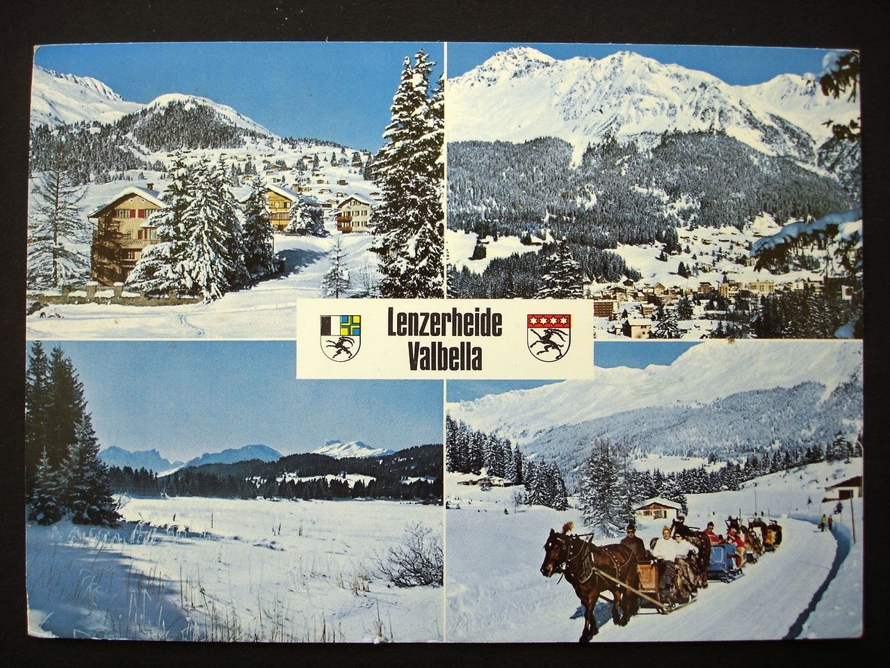 Cartoline postali: LENZERHEIDE VALBELLA Pferdeschlitten – Usato da Jona venduto da philajona