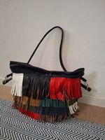 Schicke Leder Fransen Handtasche / Schultertasche - Chic!