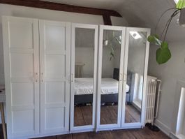 IKEA PAX Kleiderschrank mit Spiegeltüren weiss sehr gross
