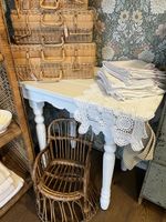 Vintage Beistelltisch 80x50 Shabby Chic weiss Landhausstil