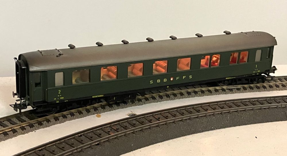 Metrop 7010= schöner Abteilwagen SBB AB 4ü 2690 1./2. Klasse Kaufen