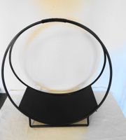 Schwarzer Kaminholzkorb / Ständer aus Metall - NEU
