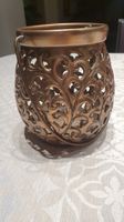 Lanterne décorative ajourée couleur bronze métal