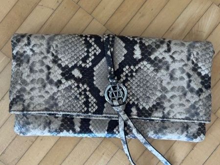 Massimo Dutti Handtasche/Clutch, Schlangenmuster