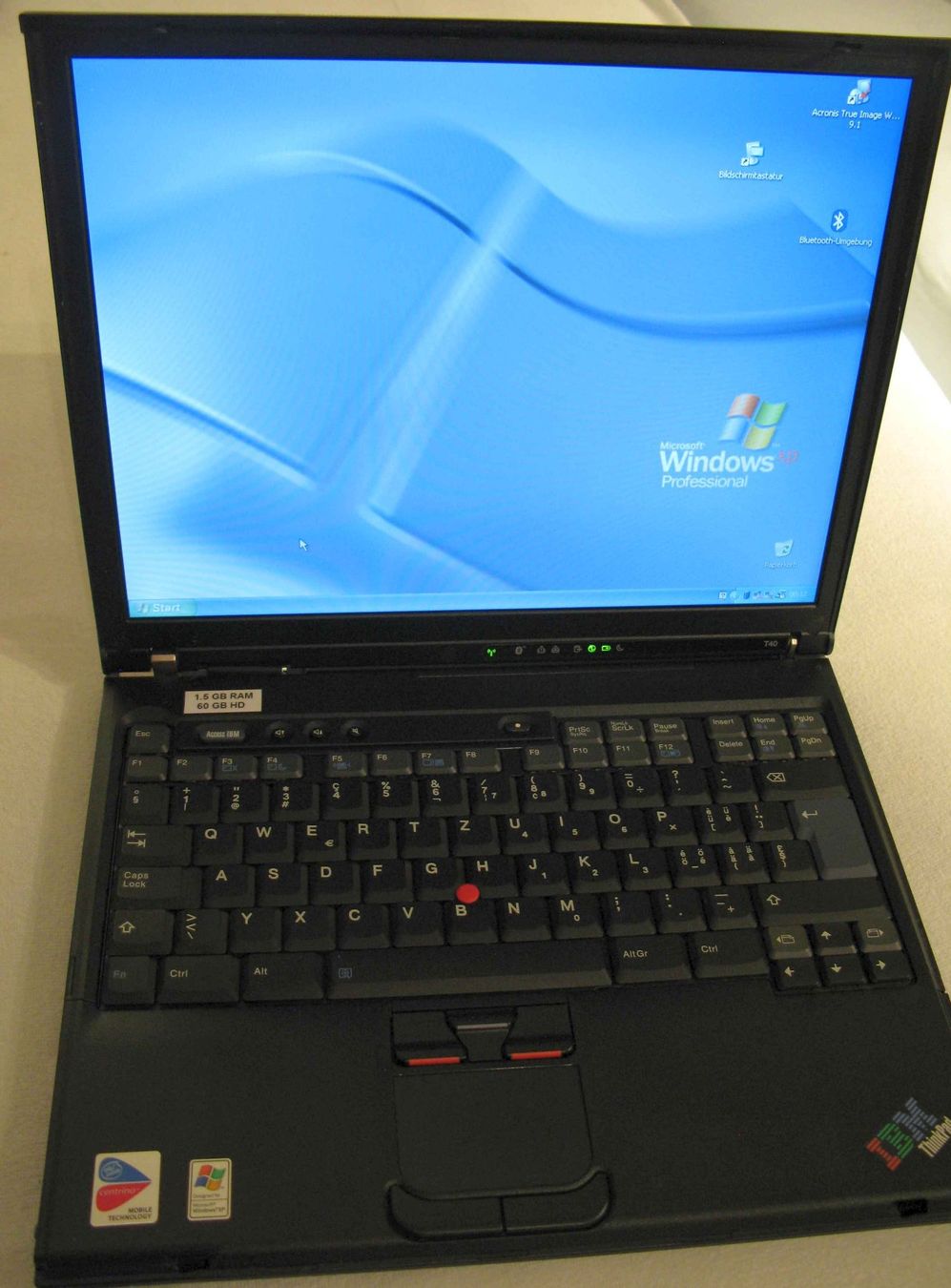IBM Notebook: IBM T40, 1.5GB RAM, 60GB HD, Win XP Pro – Usato da Neftenbach venduto da Cbauma1