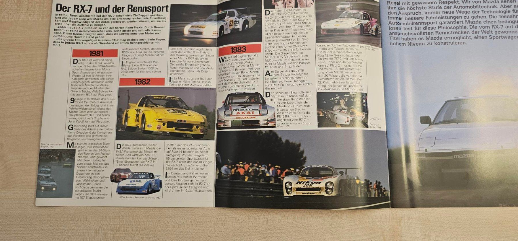 Mazda Documenti: Mazda RX-7 Prospekt 1984 – Usato da Reinach AG venduto da 911356 2