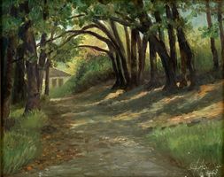 Clingendael Park (Den Haag) – Original Ölgemälde von A. Adam