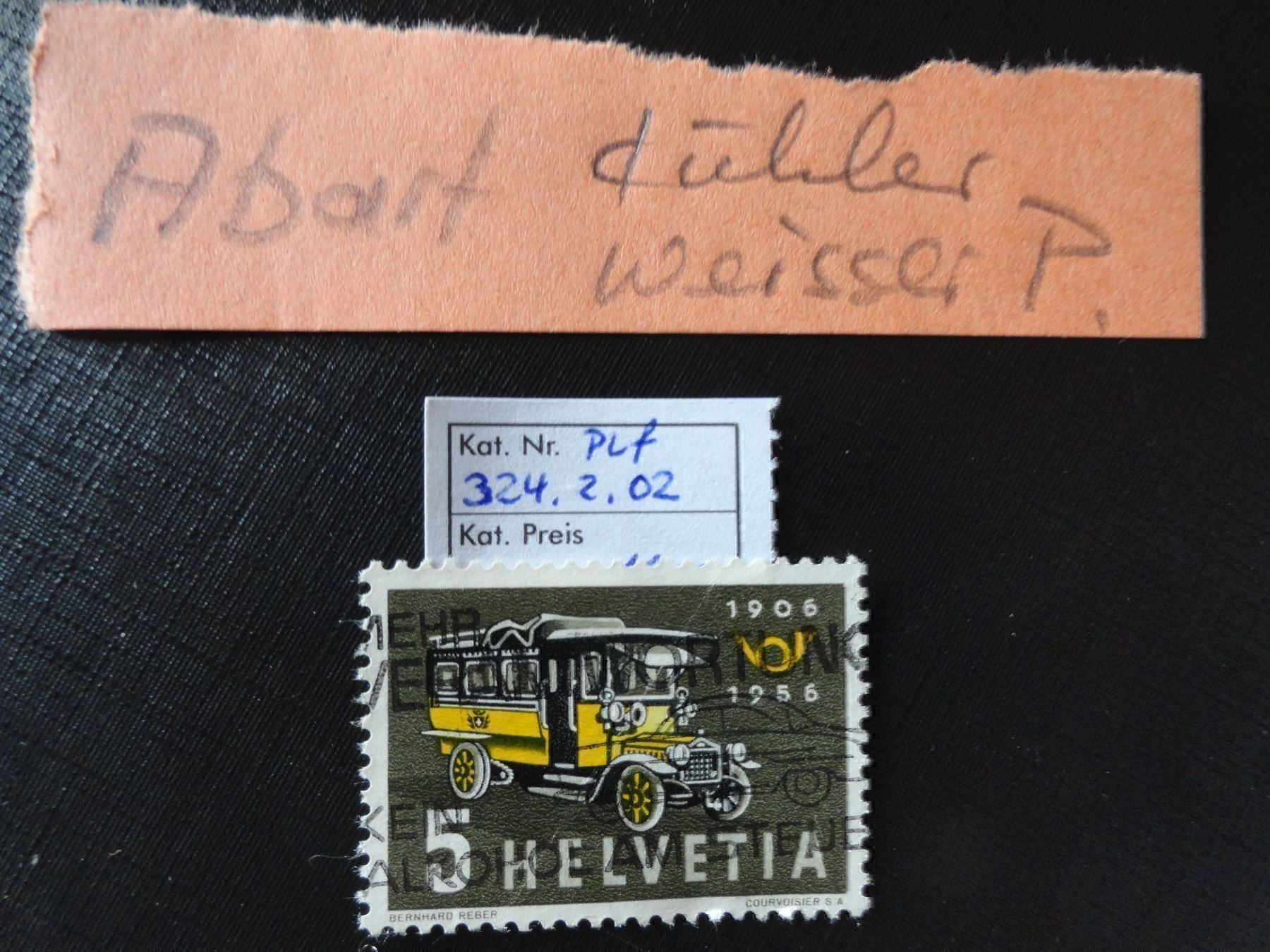 Tous les timbres: 1956, Nr. 324 mit Abart. Weisser Fleck – D'occasion à stäfa par brandy66