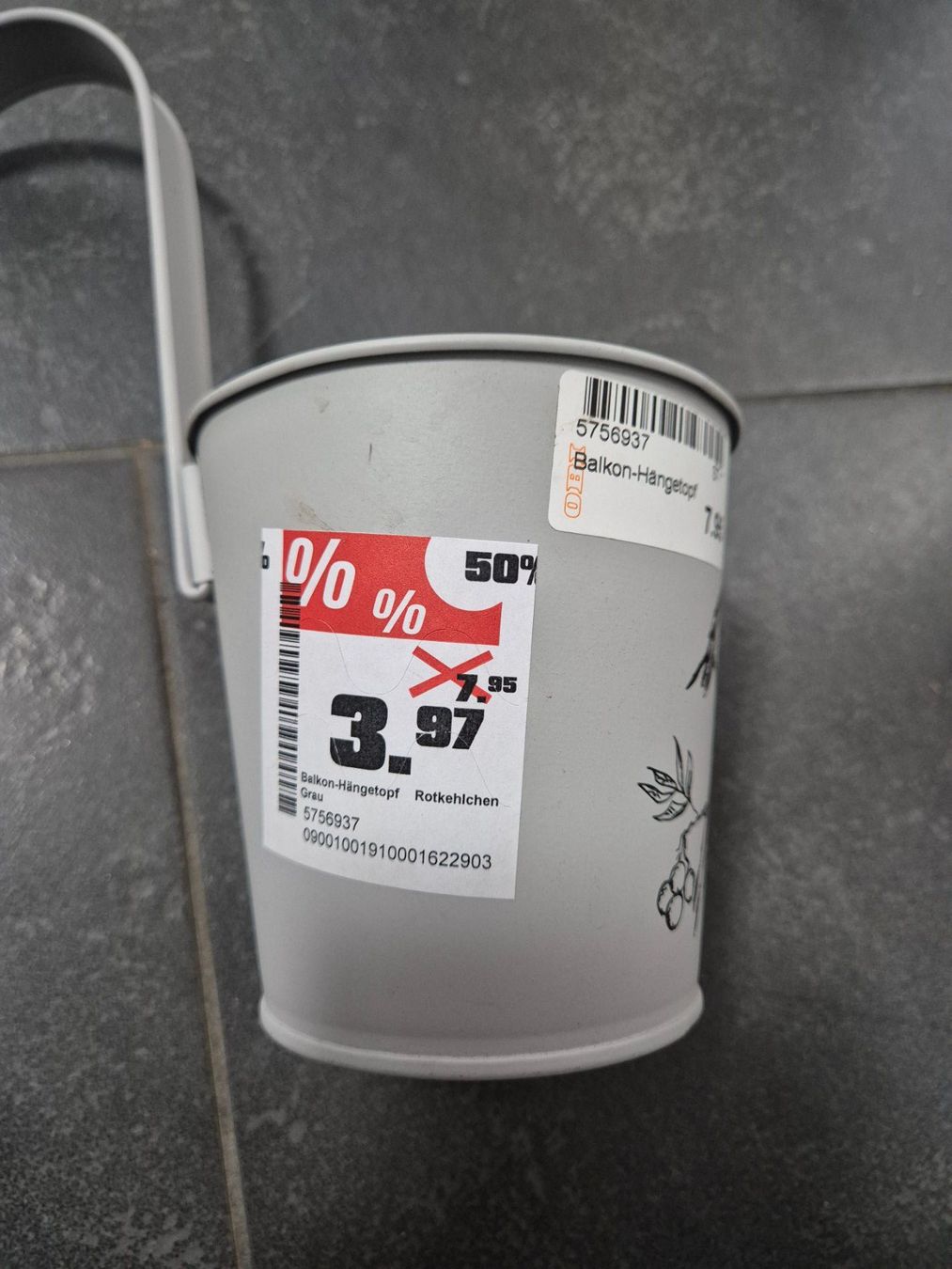 Vasi per fiori: Metall-Hängetopf Rotkehlchen 11cm – Usato da Abtwil SG venduto da Delfine5 2
