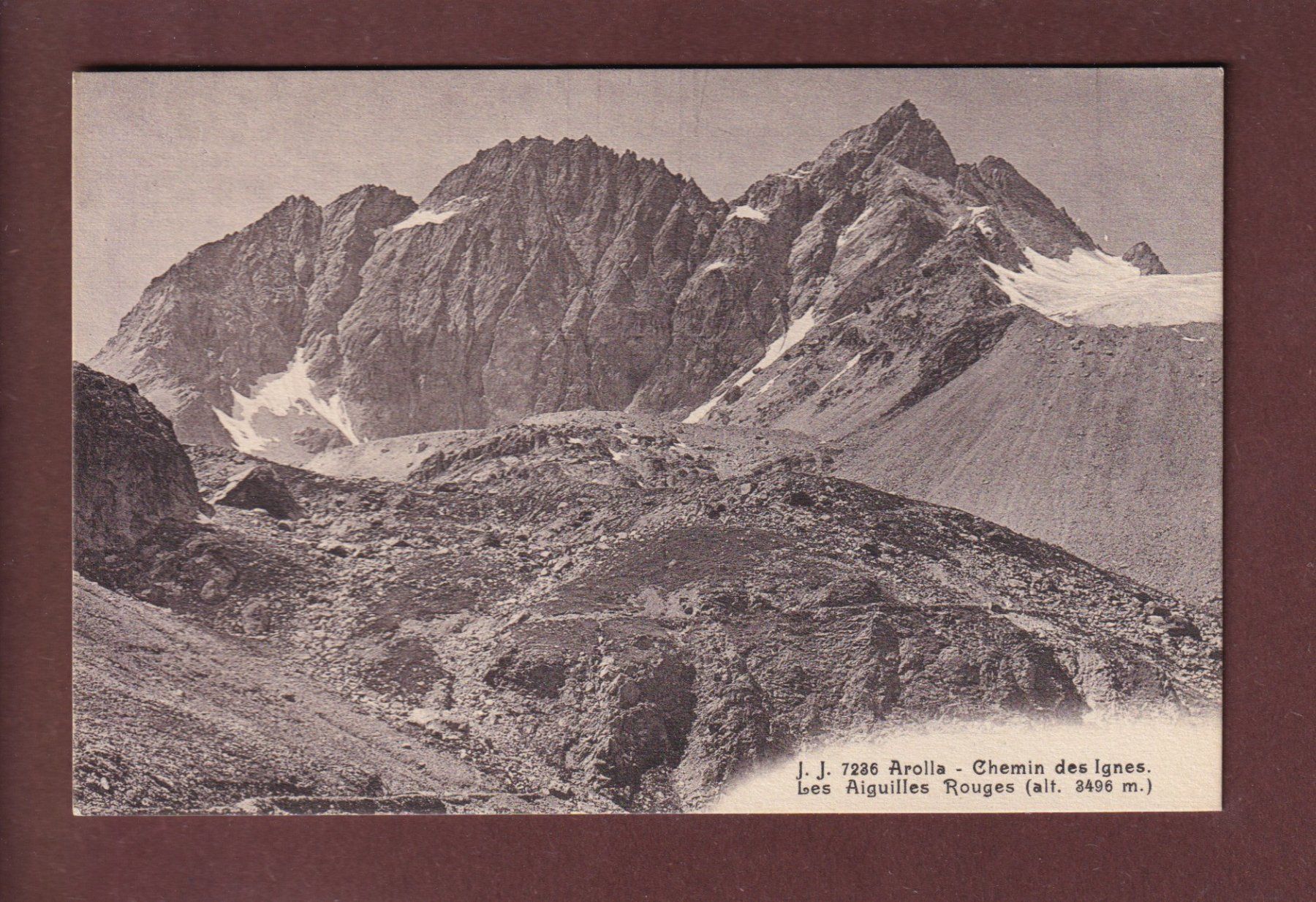 Cartoline postali: AROLLA - Chemin des Ignes - Aiguilles Rouges – Usato da Pully venduto da nicecards