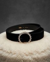 Ceinture ZARA boucle zirconium noir taille 80