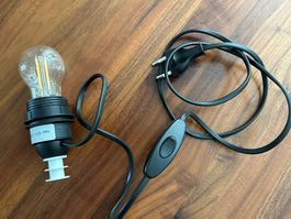 Kit zum Lampen-Basteln (Glühbirne, Kabel, Stecker...)