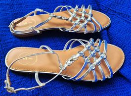 SANDALE SANDALETTEN NEU SI BARCELONA 41 LEDER NP 120 SCHUHE