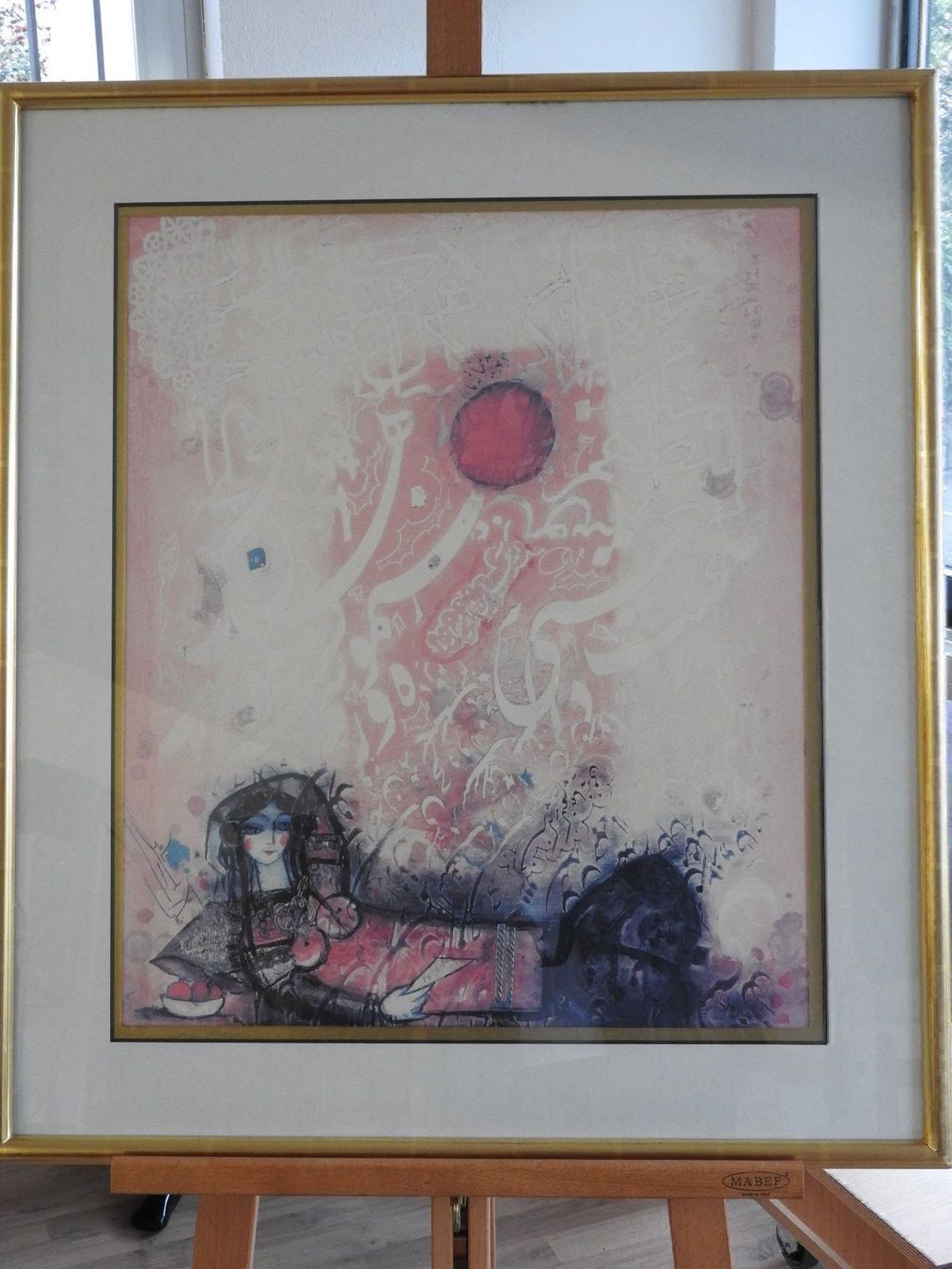 Grafiken & Lithographien: Ovissi: "Mädchen in rotem Licht" – Gebraucht aus Stetten AG von Brissago25