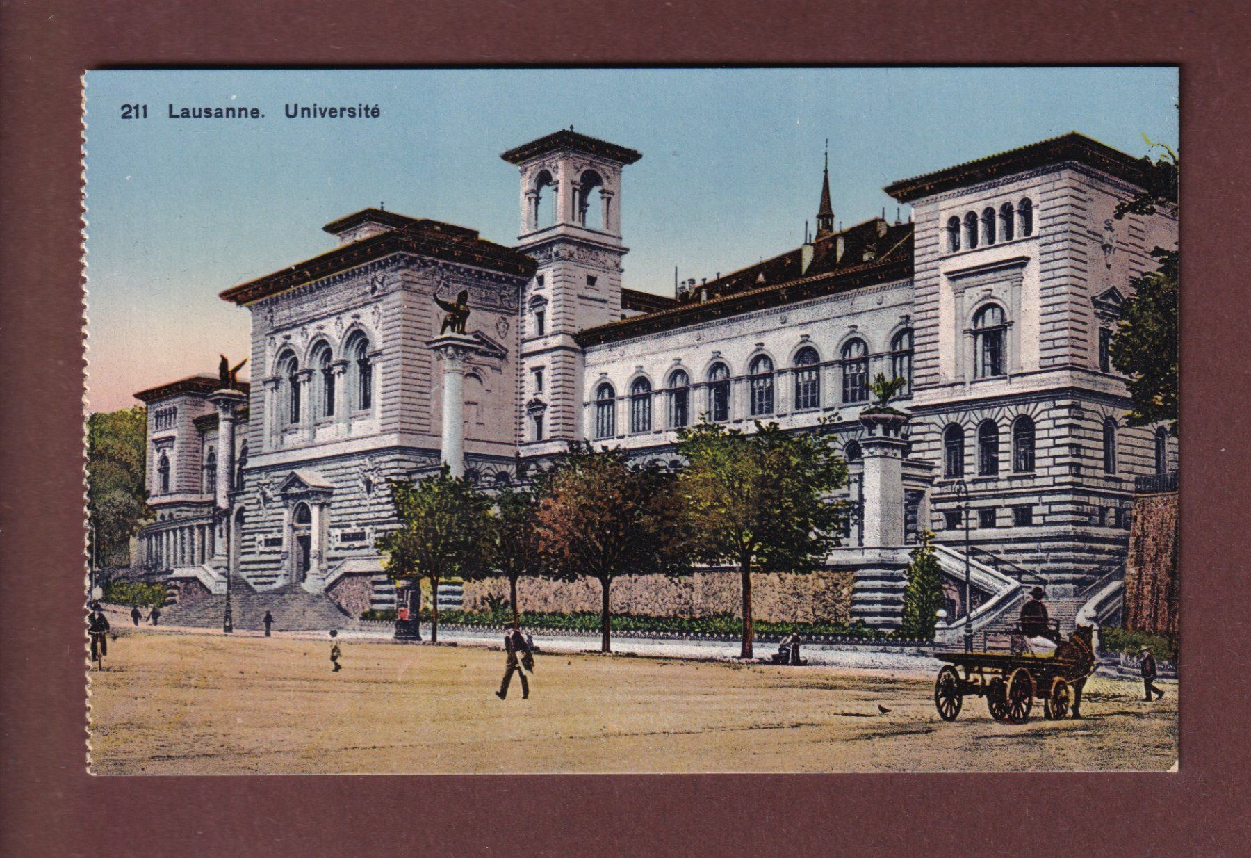 Cartoline postali: LAUSANNE - Université - Attelage – Usato da Pully venduto da nicecards