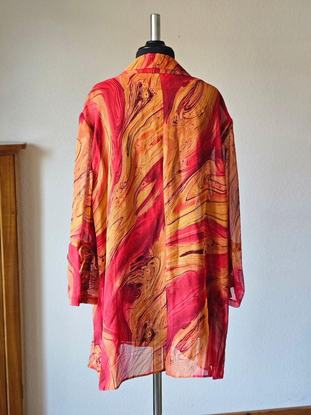 Vestiti: Vintage Kleid Bluse Orange Rot Gr. M-L – Usato da Ried-Brig venduto da Zzyzx 5