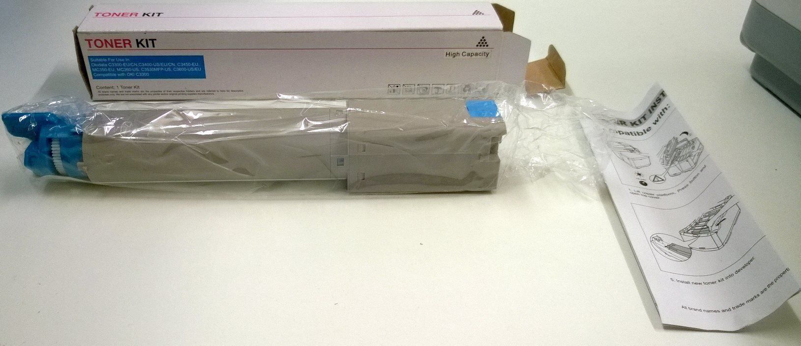 Oki Cartucce per stampanti & toner: Toner cyan pour OKI C3400/C3450 – Nuovo e nell'imballaggio originale da Cointrin venduto da Alpt 1