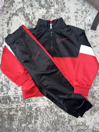 Nike Boys Tracksuit Red Black Size 86