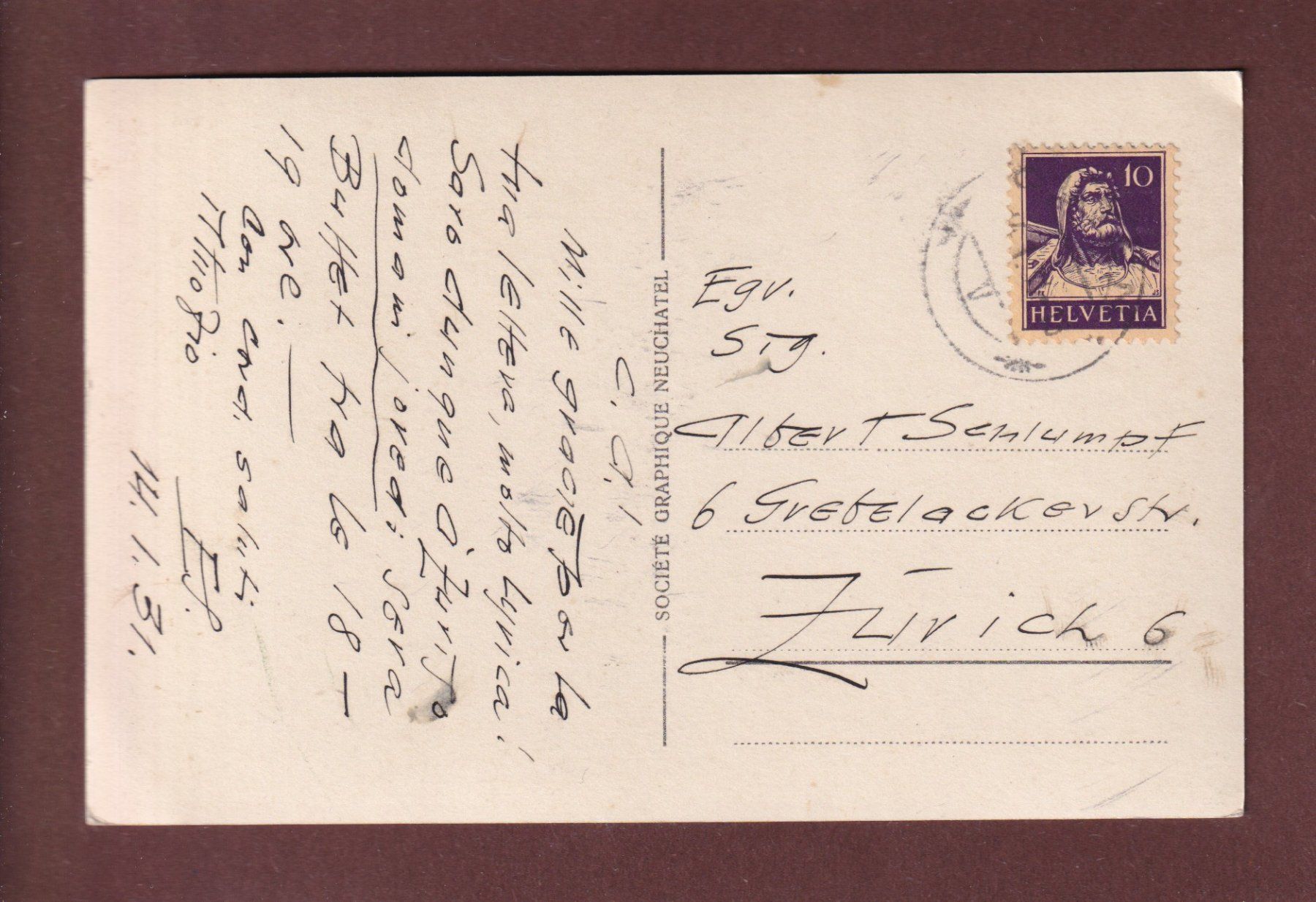 Cartes postales: WILDSTRUBEL - 1931 – D'occasion à Pully par nicecards-shop 1