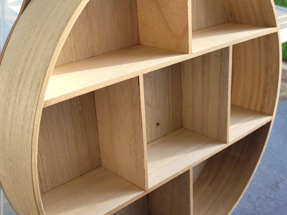Wandregal Holz Rund