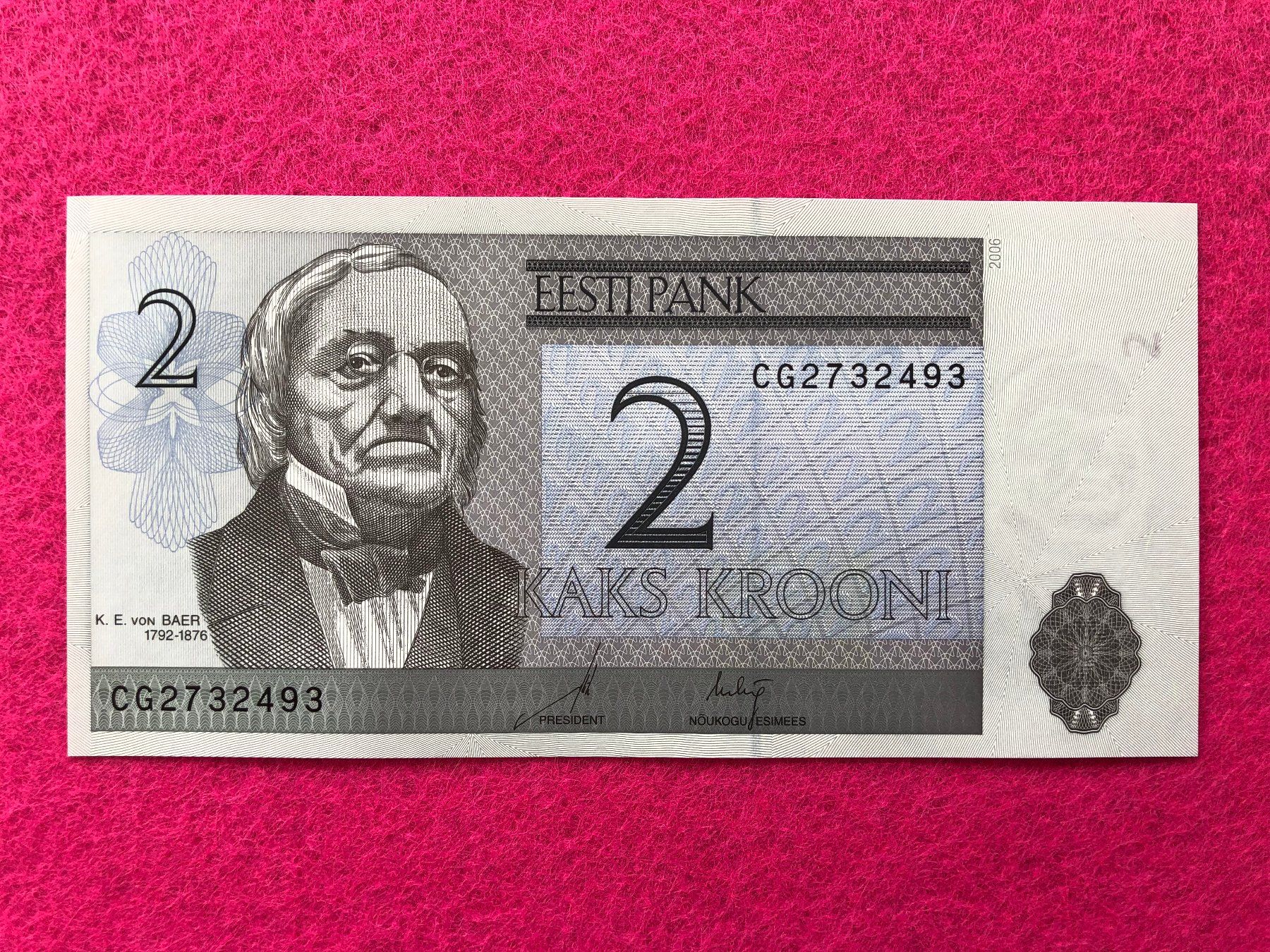 Banknoten: Estland 2006 - 2 Krooni UNC – Neu und originalverpackt aus Pfäffikon SZ von Sieben77
