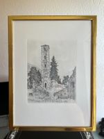 «Jörgenburg Waltensburg» - Original Radierung Carl Strauss