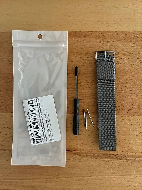Armbänder & -reifen: Nylonarmband 20 mm grau – Neu und originalverpackt aus Hirzel von mak_9tmr
