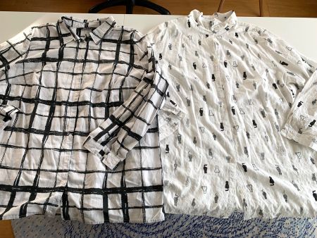 ULLA POPKEN - 2 Blusen schwarz/weiss Gr. XXL
