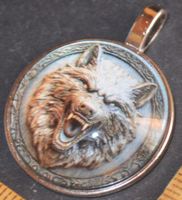 Anhänger L-5112 – Wolf - Fassung Zinklegierung 2,5x2,5cm