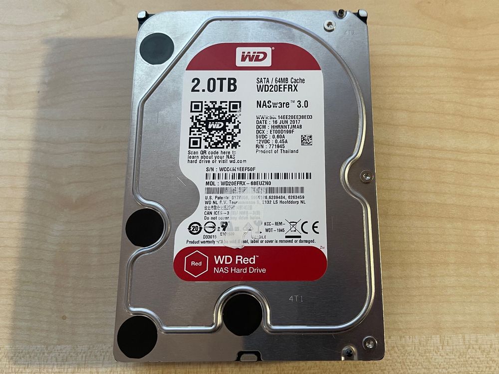 Harddisk, 2TB, WD Red, WD20EFRX (Gebraucht) in Böbikon für CHF 49.9 ...