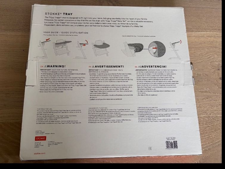 Stokke Seggioloni: STOKKE Tripp Trapp Tray weiss – Usato da Wetzikon ZH venduto da imarlis1 2