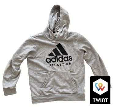 Adidas Maglioni & Felpe: Adidas M hell-grau Sweater Pullover Hoodie mit Kapuze – Usato da Zürich venduto da Gamecards