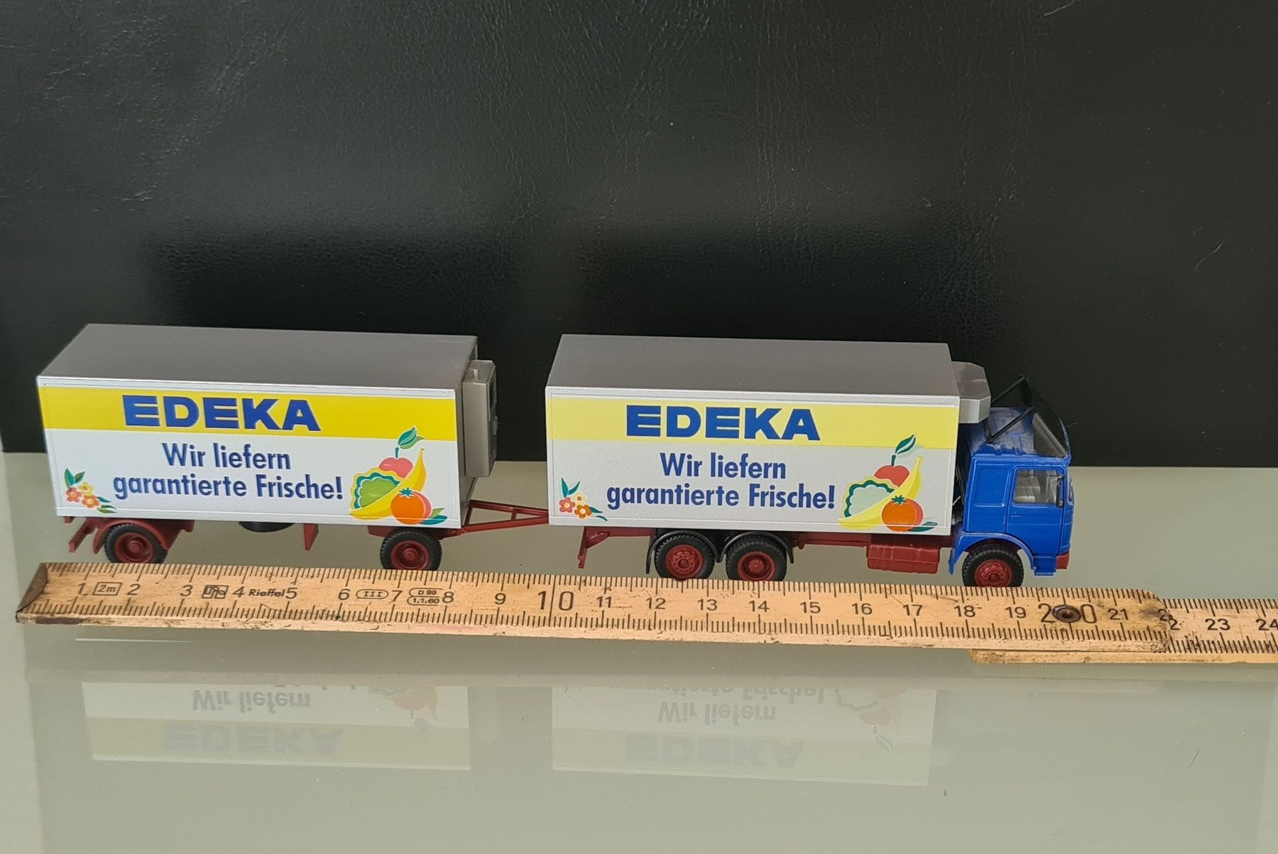 Herpa Modellini d'auto: Herpa Modell MAN LKW mit Anhänger – Usato da Uetendorf venduto da myhome12 2