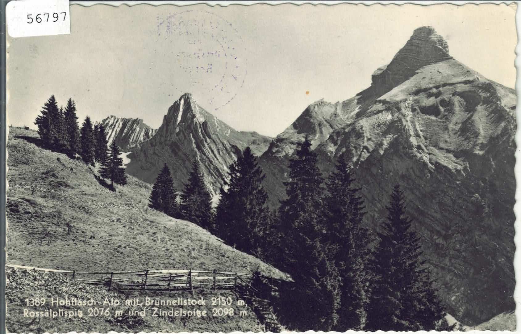 Cartoline postali: Hohfläsch-Alp mit Brünnelistock – Usato da Ettingen venduto da Kartenplanet