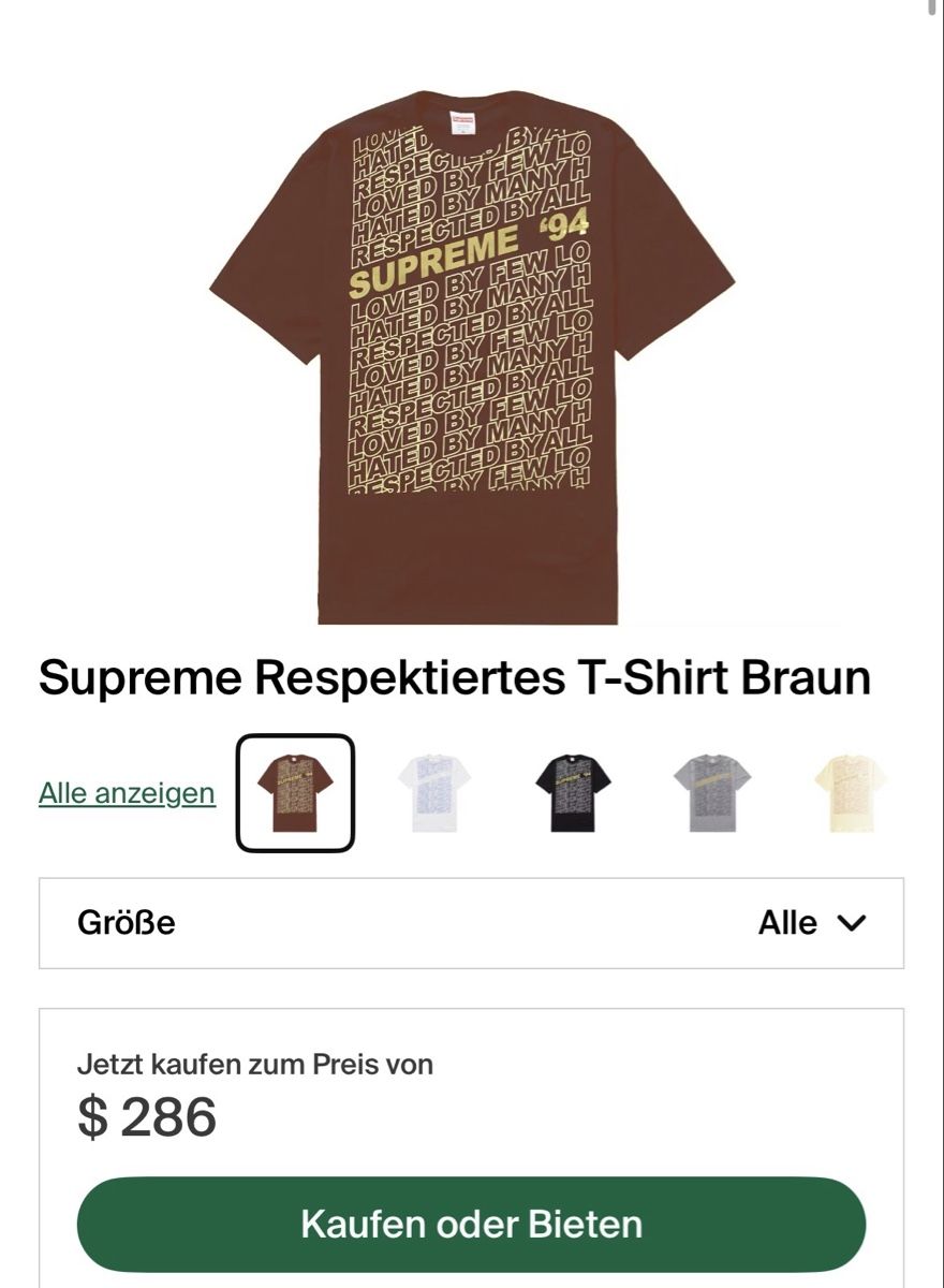 Supreme T-shirt: Supreme Respected Shirt | SS22 – Usato da Bättwil venduto da Luc4.v1tn 3