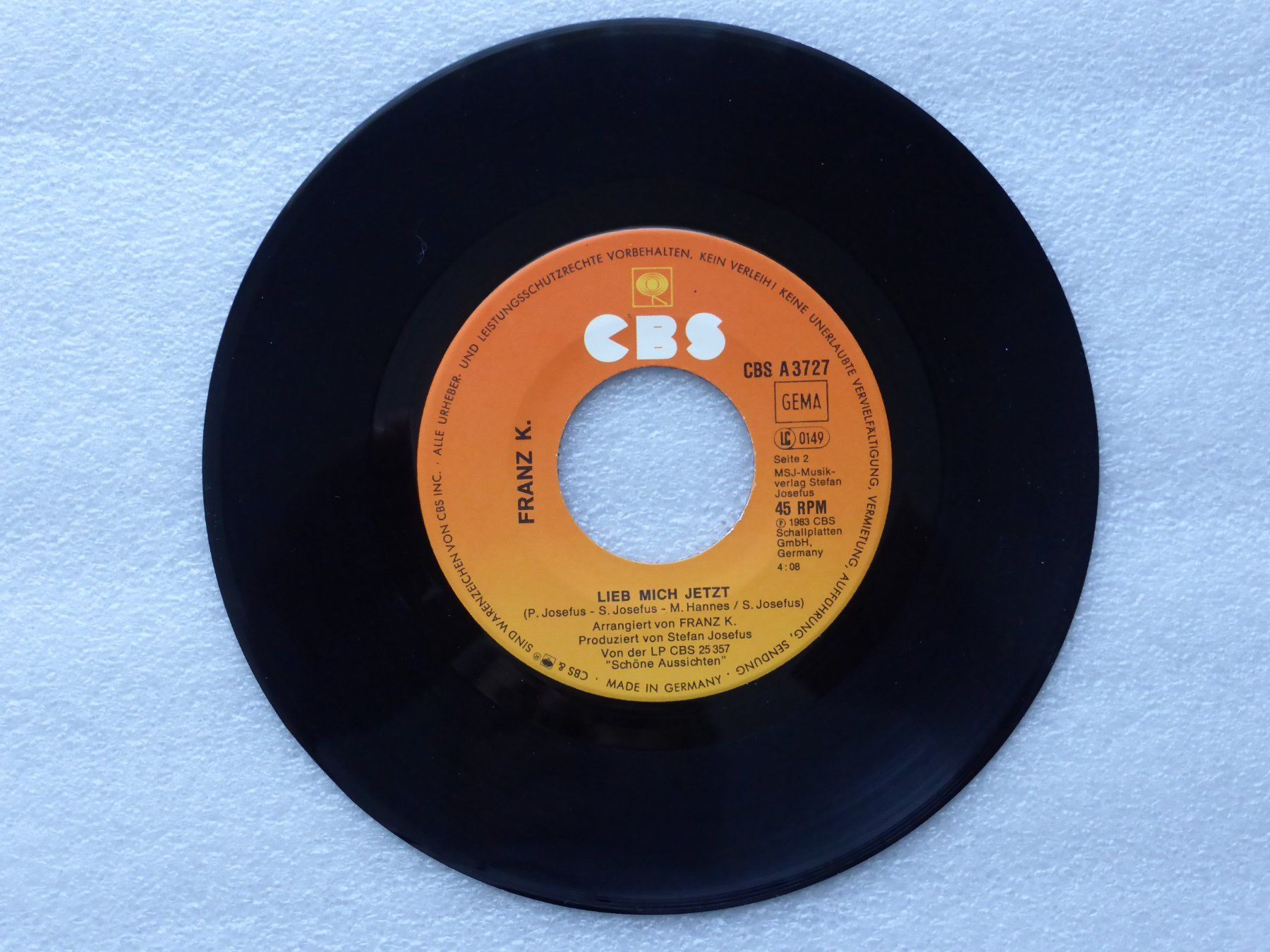 Dischi in vinile: Vinyl Single   FRANZ K. – Usato da Küssnacht am Rigi venduto da Mondkinder 2