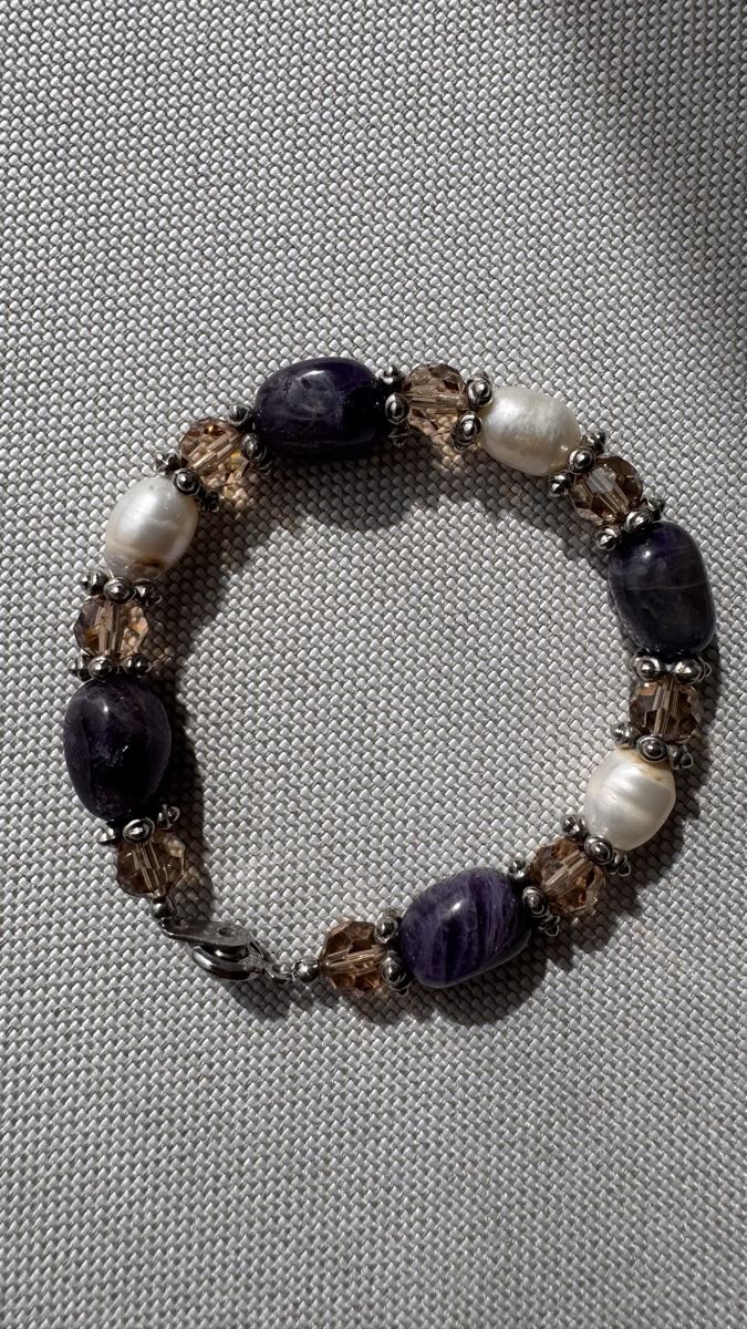 Bracciali & Braccialetti: Set: Amethyst /Perlen Armband & Ohrringe, Handgefertigt – Usato da HORGEN venduto da vladibarca10 3