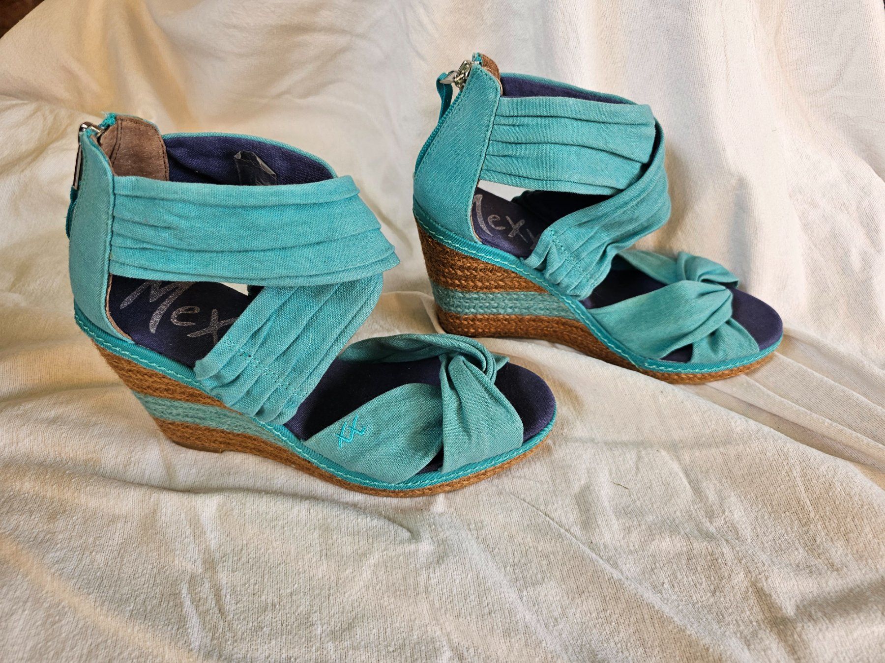 Scarpe da donna: Sandales à talon tissus vert EU  37 – Nuovo e nell'imballaggio originale da Gland venduto da Vee_0 3