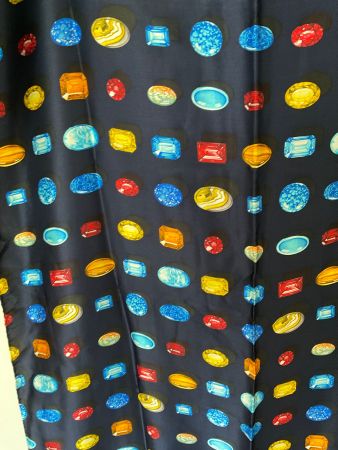 Seiden Schal Edelsteine 72 x 140 cm NEU