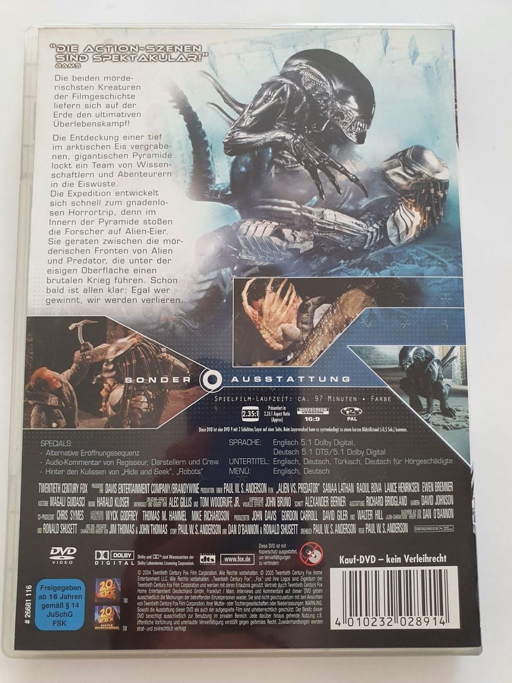 Tutti i DVDs: Alien vs. Predator – Usato da Oberdorf BL venduto da BaldenEagle 1