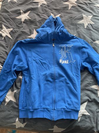 Felpa Karl Kani blu con cappuccio, taglia L – Ottimo stato