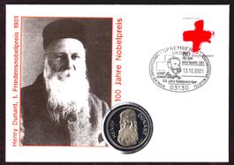 Münzbrief, Henry Dunant, 1. Friedens-Nobelpreis 1901