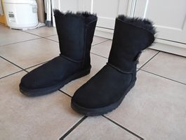 UGG Bottes d'hiver noires, chaudes et confortables, T 38